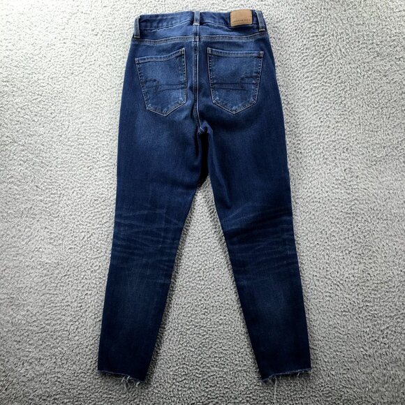AMERICAN EAGLE Womens Size 0 SHORT Dream Curvy Hi-Rise Distressed Jegging Jeans - Picture 3 of 16